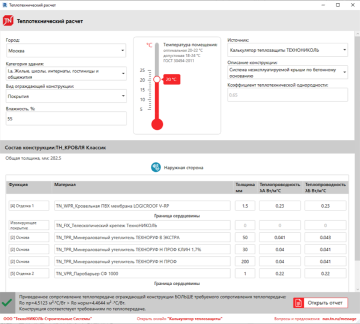Теплотехнический расчет